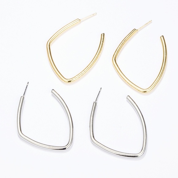 **LEIGHTON* Irregular Shape Gold Fashion Earrings - Picture 7 of 8